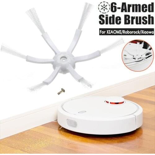 6 Arms Side Brush Screw For Xiaomi Roborock S50 S51 Robot Vacuum Cleaner Accessory Spare Parts Kits Replacement Robot Patissier