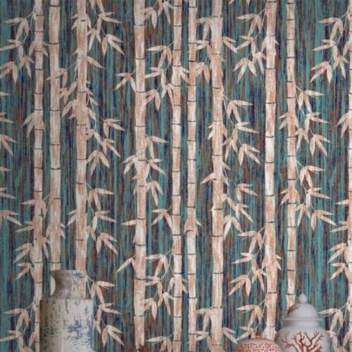 CJSIR Custom Papel De Parede 3d Bamboo Forest Retro Mural Wallpaper Dark Gray Photo Wall Paper Home Decor Bedroom Decoration