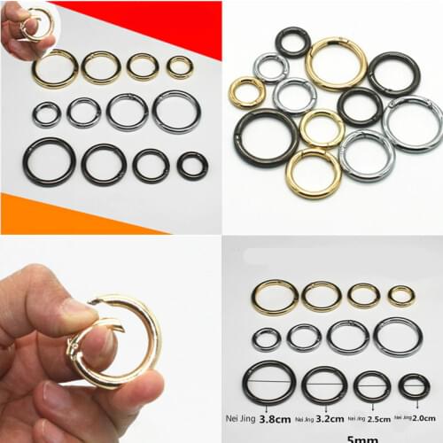 Unwelded Leather Bag Metal Crafts DIY Ring Clasp Connect Buckle Ring