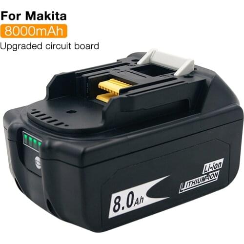 8000mAh BL1880B Li ion Rechargeble Battery for Makita 18V 8.0Ah BL1860B BL1850 Bl1830 Power Tool Battery Balance Charge Protect