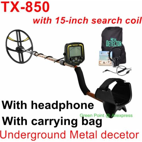 Deluxe Version TX-850 Underground Metal Detector with 15-inch search coil TX850 Gold Digger Treasure Hunter TX 850