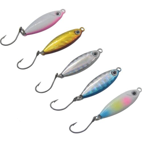 Fishing Lure Small Jig Shore Cast Jigging Artificial Lures Bass 3g/5g Lot 5 Pieces Sale
