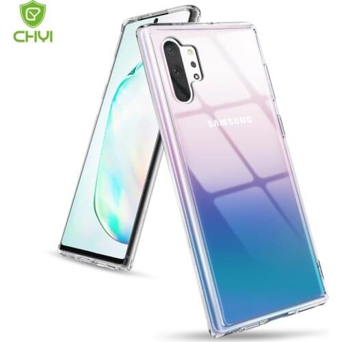 Luxury Transparent Phone Case For Samsung Galaxy Note 10 lite 10+ Plus Clear TPU Bumper with Scratch proof hard back cover