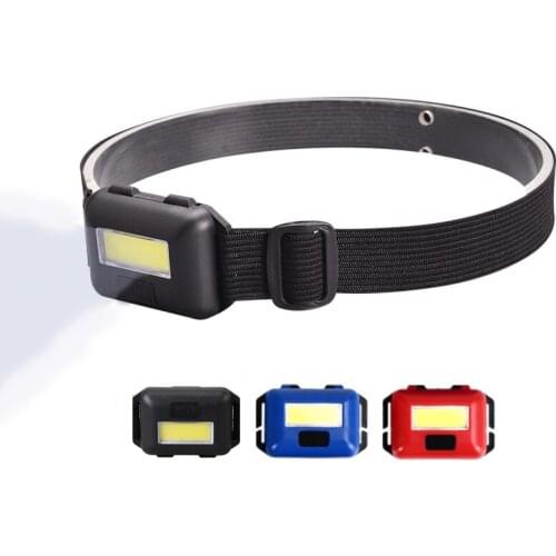 LED Headlamp 3 Modes Waterproof 3 Colors COB Mini Super Bright Flashlight Outdoors Camping Night Fishing Emergency Headlight