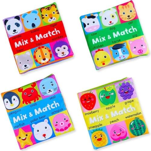 Good Quality Fabric Book Multiple Colors Early Learning Washable Baby Teething Cloth Book for Children Gift