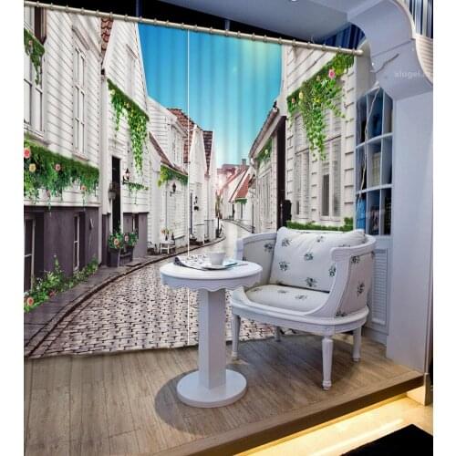 Building curtains 3D Curtain Luxury Blackout Window Curtain Living Room Blackout curtain