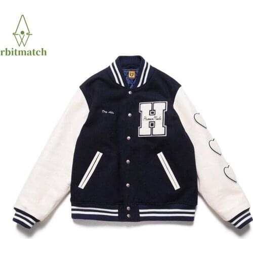 Hip Hop Varsity Jacket Mens Furry Letters Embroidery Color Block College Jackets Womens Harajuku 2021 New Baseball Coats Unisex
