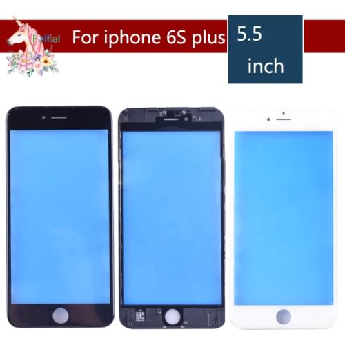 10pcs/lot For iPhone 6S PLUS Touch Screen Digitizer Lens Front glass LCD panel with frame bezel for iphone 6Splus LCD External