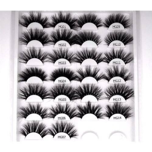 100% Mink Eyelashes False Eyelashes Crisscross Natural Fake lashes Length 25mm Makeup 3D Mink Lashes Extension Eyelash Beauty