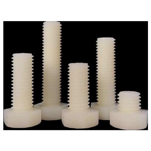 2pcs M16 M18 M20 M27 hex bolts hexagon socket screws flat head PA66 nylon material male screw insulation 20mm-200mm length