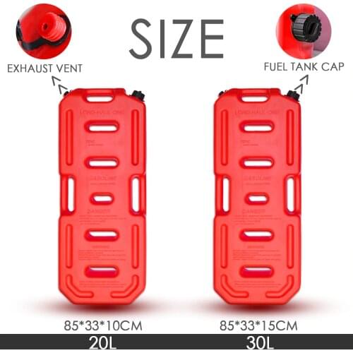 20L Litres 5.2 Gallon Jerrycan Gas Tank HDPE Gasoline Fuel Tank Can Flexible Spout Petrol Jerry Cans New Deposito De Combustible