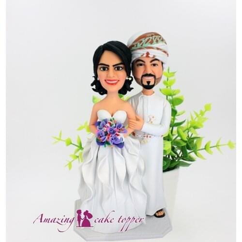 2019 AMAZING CAKE TOPPER Toys Purple bouquet national wedding dress Gifts Ideas Customized Figurine Valentines Day