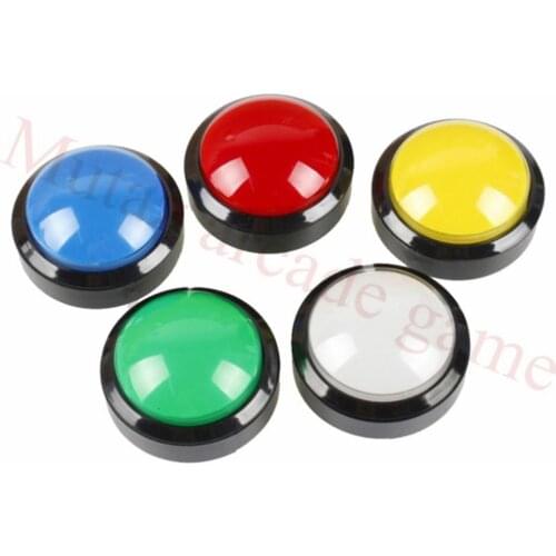5pcs/lot 60mm LED Arcade Button dome Illuminated Push Buttons with Micro-Switch and 12V LED lights for Arcade Machine Part DIY