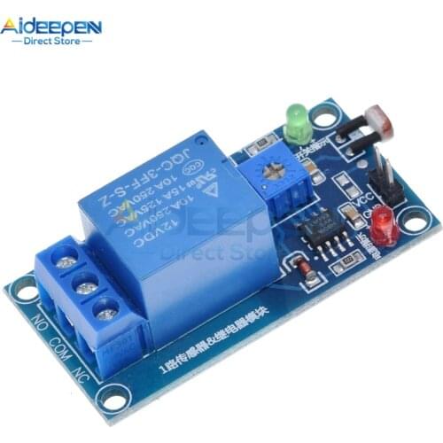 5V 12V Light Photoswitch Sensor Switch LDR Photoresistor Relay Module Light Detection Photosensitive Sensor Board For Arduino