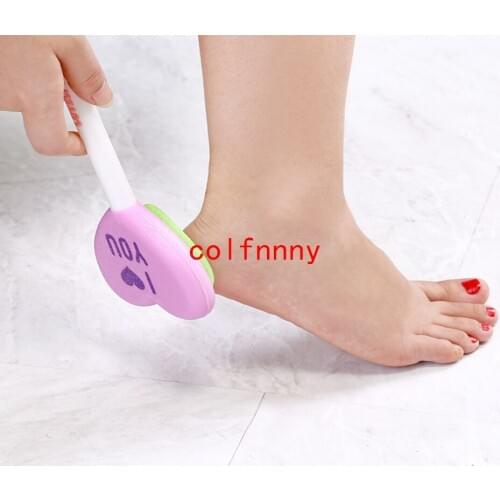 600pcs/lot Foot Bath Random Color Love shape Foot Hard Dead Skin Remover Pedicure Buffer Block Grinding Foot Tools