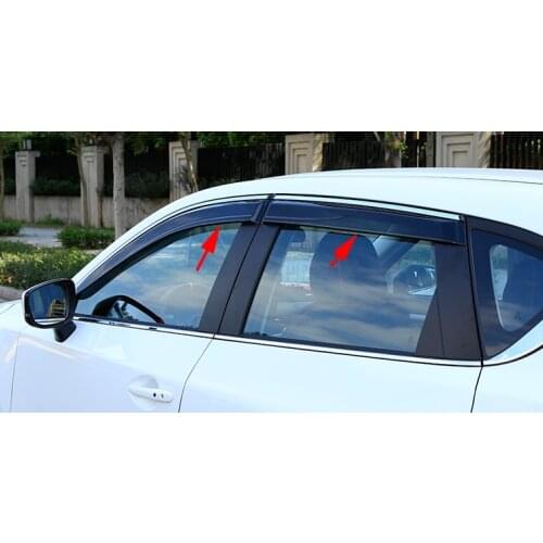 For Mazda CX-5 CX 5 2017-2018 Car Awnings Shelters Window Visors Sun Rain Shield Sticker Covers Auto Accessories Car-styling 4pc