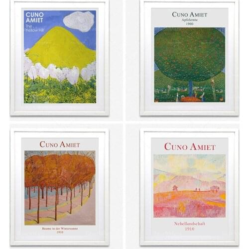 Cuno Amiet Apple Harvest 1900s apple tree wall art orchid painting. Huangshan Painting, Trees under the Winter Sun" Cuno Amiet