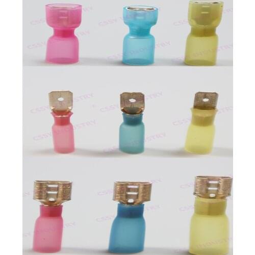 FDD/MDD/FDFD1.25/2/5.5-250 Female and male Insulated Electrical Crimp heat shrink Terminal Connectors Cable Wire 22-10AWG