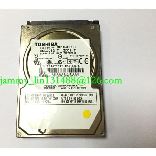 Free post MK1032GSX SATA Disk drive MK1060GSC HDD2G32 E ZK01 DC+5V 1.4A 100GB For Car radio HDD navigation systems made in Japan