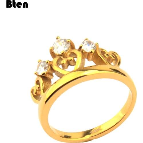 Bten Hot Selling Fancy Crown Women Ring Best Anniversary Girl Gift Elegant Female Dance Party Trendy Jewelry Rings Wholesale