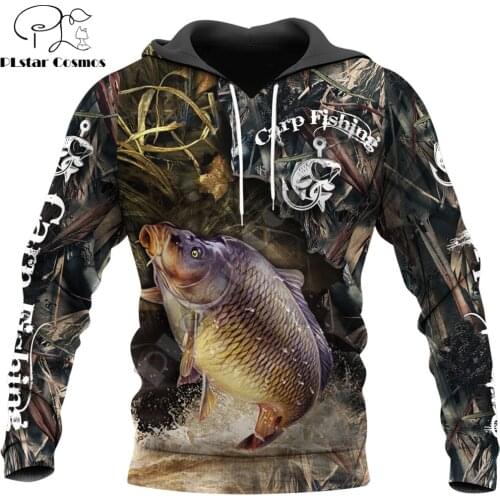 Carp Fishing Pattern 3D All Over Printed Mens Autumn Hoodie Sweatshirt Unisex Streetwear Casual Zip Jacket Pullover KJ603