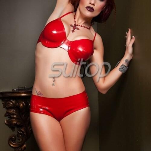 Lovely latex rubber Bra & Brief Sets lingeries
