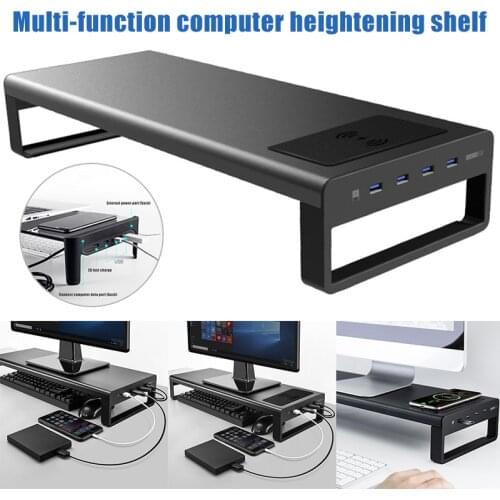 New Thermal Charger PC Desktop Laptop Smart Base Aluminum Computer Laptop Base to Increase the Height of Computer or PC Monitor