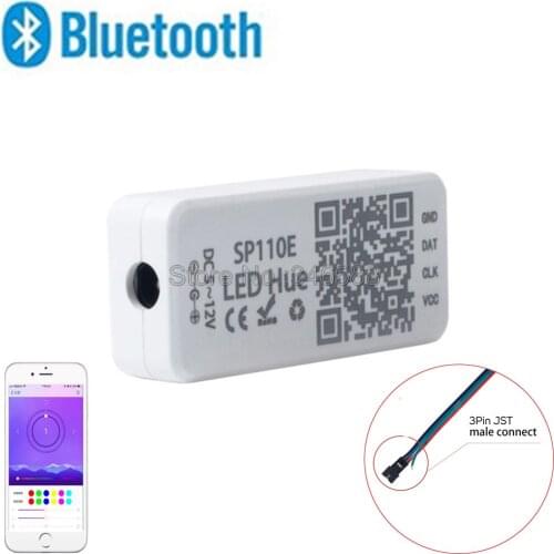 SP110E Bluetooth Pixel Controller 1024 Pixels for DC5V DC12V WS2811 WS2812 SK6812 RGB RGBW APA102 WS2801 Dream Color LED Strip