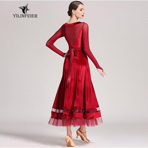 New ballroom dance competition dress dance ballroom waltz dresses standard dance dress women ballroom dress S9048