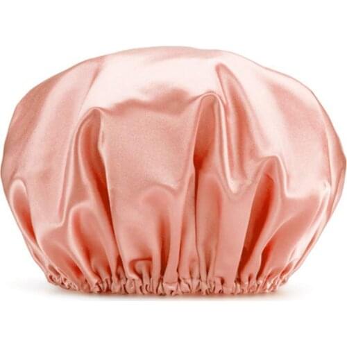 1 Pcs Reusable Shower Cap Double-layer Waterproof Shower Cap Hair Protection EVA Shower Cap