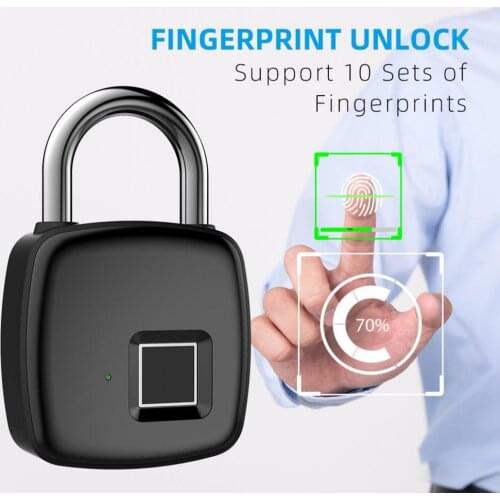 Smart Lock P30 Fingerprint Lock Keyless Convenient Zinc Alloy High-tech Chip USB Rechargeable Door Lock Fingerprint Quick Unlock
