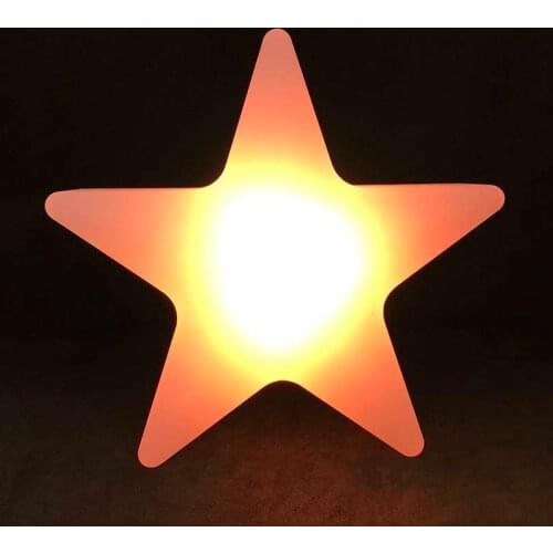 USB Rechargeable Glow LED 5-Pointed Star Lamp W Remote Control RGB Color Change Light for Party Festivals Raves Birthday Wedding