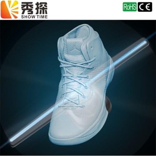 ShowTime LED Holographic Projector Portable Hologram Player 3D Holographic Dispaly Fan Unique Hologram Projector Black/White