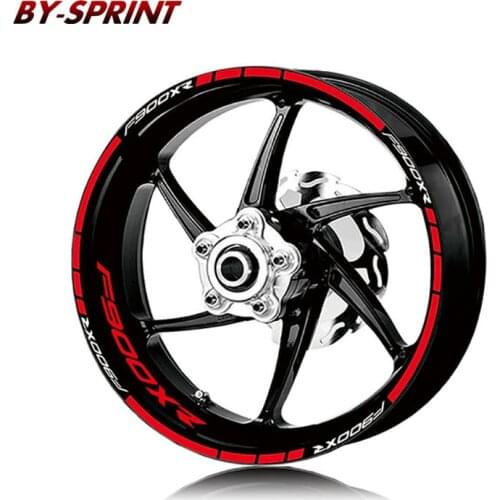 For BMW F900XR F 900XR f900xr Motorcycle Wheel LOGO Stickers Stripes Reflective stripe Waterproof Tire Decals Stickers Set