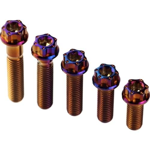 Motorcycle Anti-Theft Titanium Bolt Screw M6 M8 M10*20/25mm Universal For Brake Caliper Bracket For Honda Yamaha Kawasaki Suzuki