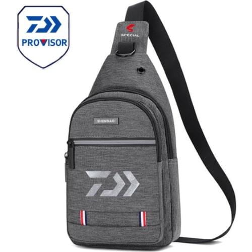 Daiwa Fishing Backpack Waterproof Fishing Lures Reel Bag Straps Fish Tackle Bag Fishing Chest Pack Multi-pocket Tackle Bag 130