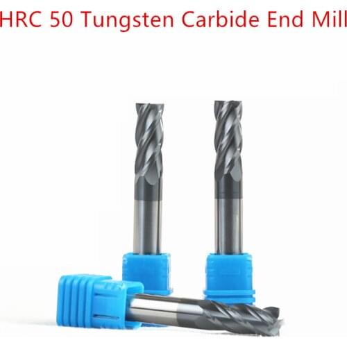 1pcs Carbide Tungsten Steel Milling Cutter End Mill HRC50 4 Flute Metal Cutter Milling Tools