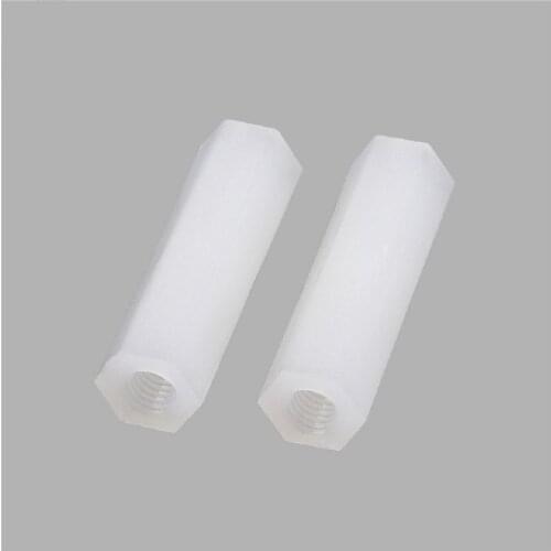 500Pcs M2 M2.5 M3 Hex Nylon Standoff Spacer Column Flat Head Double Pass Nylon Plastic Spacing Screws NL04