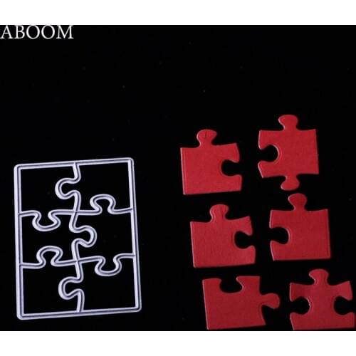 ABOOM New 1PC Jigsaw Puzzle Metal Cutting Dies For Paper Cut Dies Diy Scrapbooking Photo Album Embossing Metal Cutting Dies