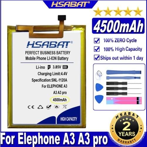 HSABAT A3 / A3 Pro 4500mAh Battery for Elephone A3 / A3 Pro Batteries