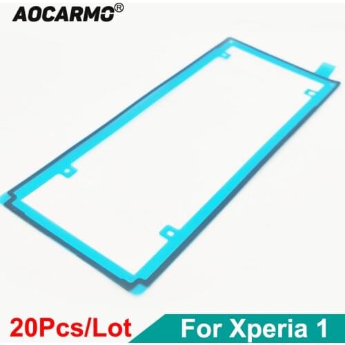 Aocarmo 20Pcs/Lot For For SONY Xperia 1 / XZ4 J9110 X1 Rear Housing Door Sticker Tape Glue Back Cover Adhesive