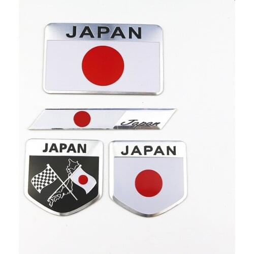 Car Styling 3D Metal Japanese Flag Emblem Badge Logo Japan Sticker Decal for Toyota Honda Suzuki Nissan Mazda Subura Lexus