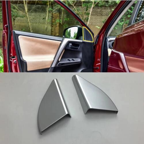 Car Accessories Interior Decoration LHD ABS Inner A Pillar Triangle Cover 2pcs For Toyota RAV4 2016 Car Styling