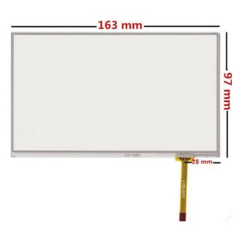 Free shipping 7 inch 4 wire resistive GPS Navigation Touchscreen eBook external screen size: 163mm*97mm 163*97mm
