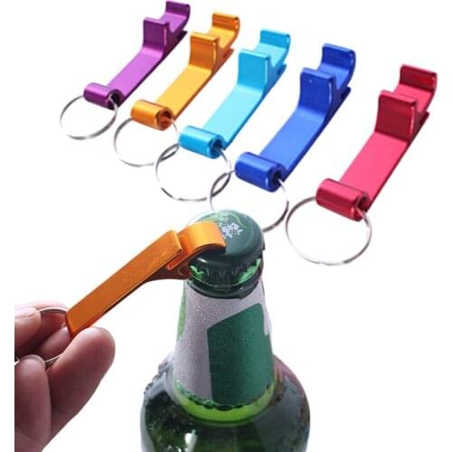 1/5pcs Wholesale Colorful Bottle Opener Key Chains for Women Men Alloy Random Color Beer Opener Keychain Fashion Jewelry