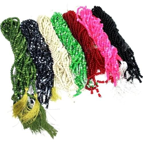 Prayer Beads Islamic Wholesale 30-50-100 Pcs Lot Gift Rosary Tasbeeh Muslim Tasbih Plastic 99 Misbah Musbiha