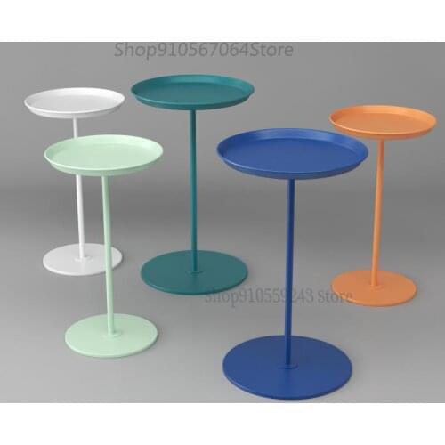 Danish Designer Side Table Macaron Color Ins Coffee Table Sofa Side Table Simple Small Round Table Small Coffee Table Corner Tab