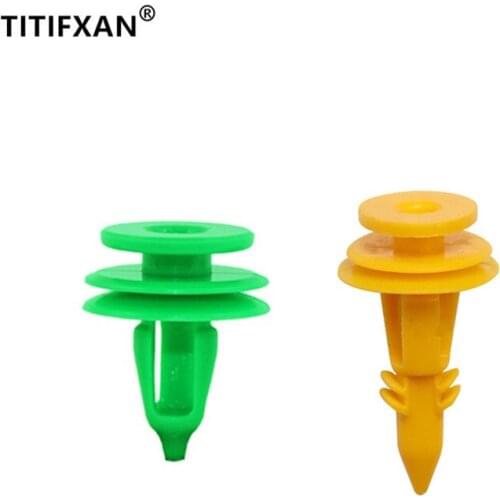 For Chrysler Car Door Interior Panel Long Type Plastic Clips Fasteners 10PCS Green Yellow Rivet
