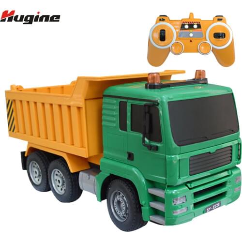 RC Truck 8 Ch 2.4G Tipper Lorry Remote Control Dumper Project Tilting Cart Engineering Vechile Electronic Model Hobby Toys Kids