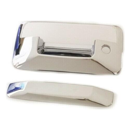 Chrome Styling Chrome Tailgate Door Handle Cover with Keyhole for 2014-2018 Chevy Silverado/GMC Sierra 1500 2500HD 3500HD